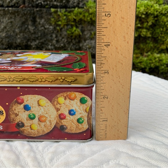 Vintage Lot M&Ms Xmas Christmas Cookie Candy Rectangular Tin Box Canister Contnr - Picture 10 of 11